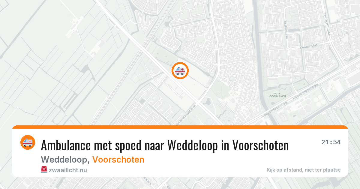 Ambulance met spoed naar Weddeloop in Voorschoten — 28 mrt 2026