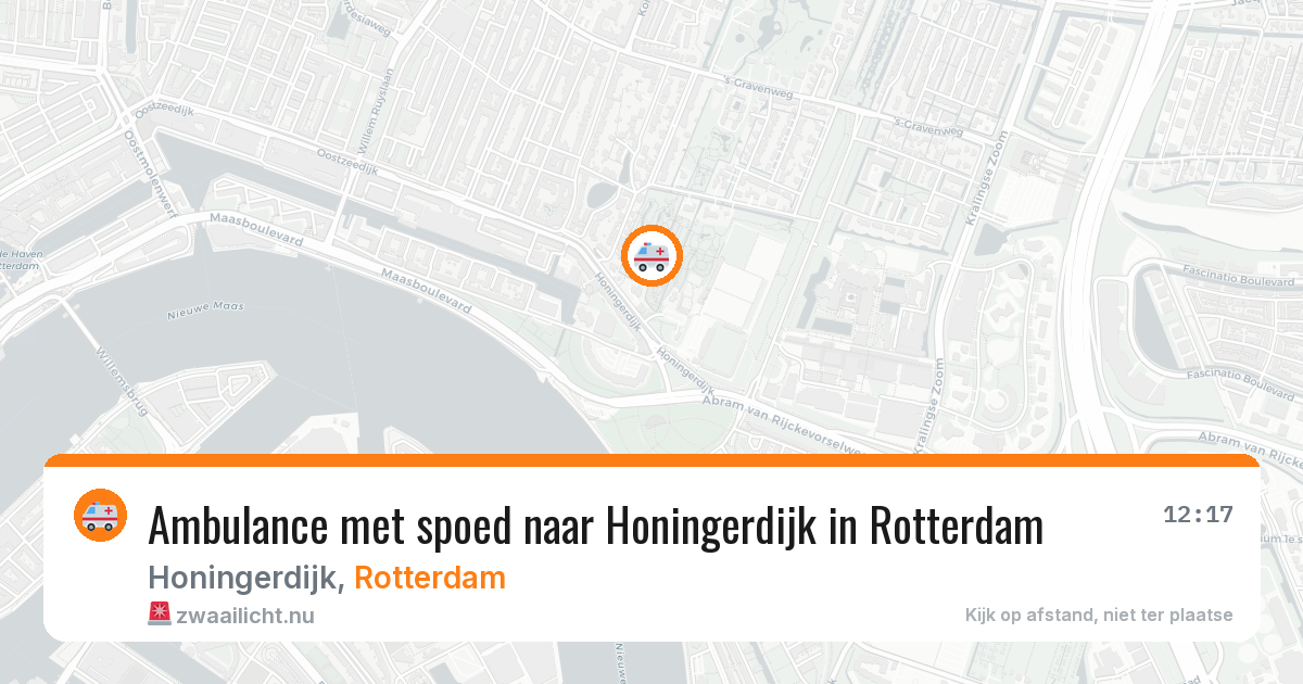 Ambulance met spoed naar Honingerdijk in Rotterdam — 14 jul 2026