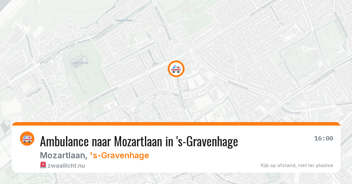 Ambulance naar Mozartlaan in 's-Gravenhage — 17 jul 2026