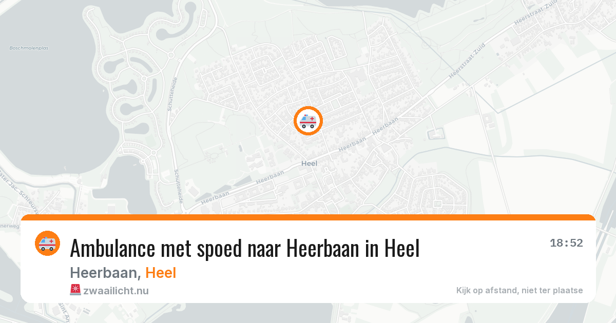 Ambulance met spoed naar Heerbaan in Heel — 19 jul 2026
