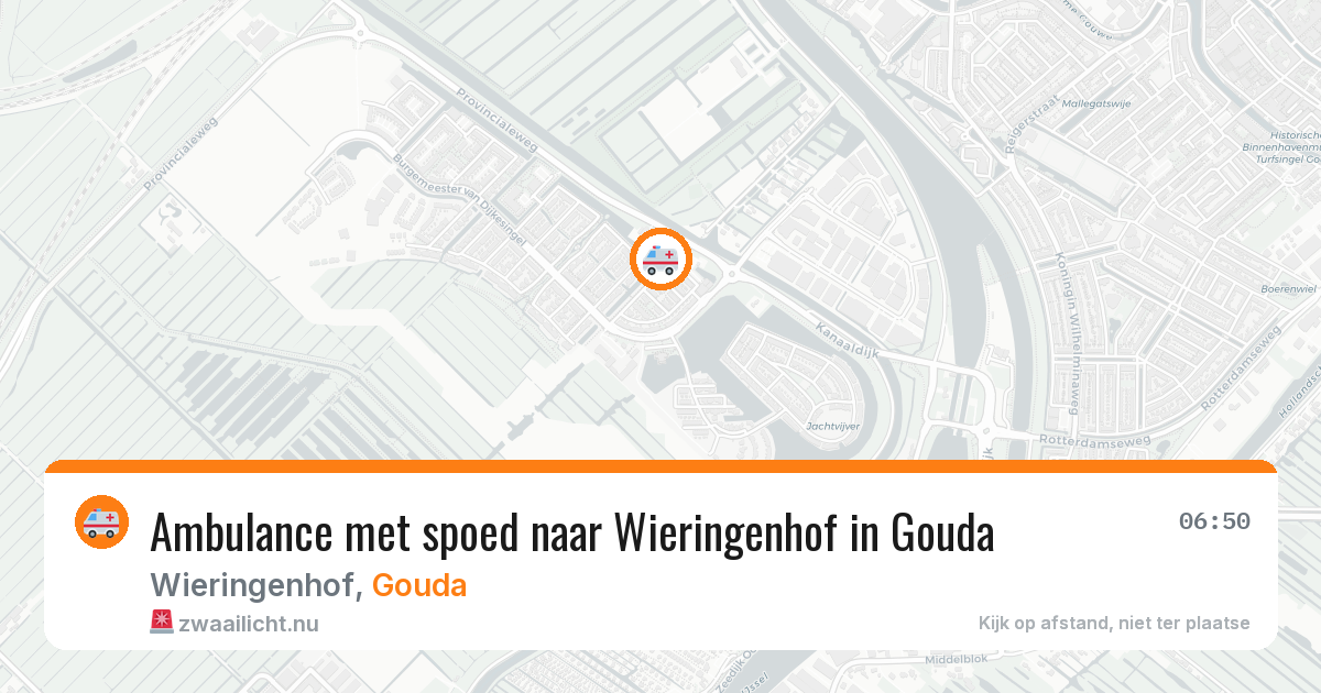 Ambulance met spoed naar Wieringenhof in Gouda — 15 mei 2026