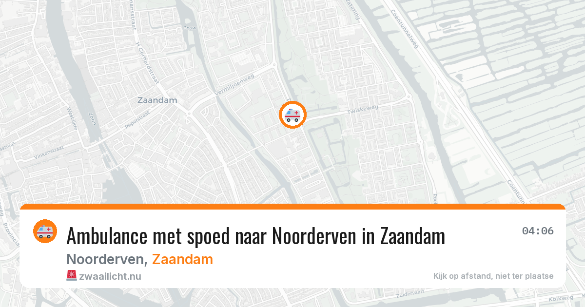 Ambulance met spoed naar Noorderven in Zaandam — 26 jul 2026