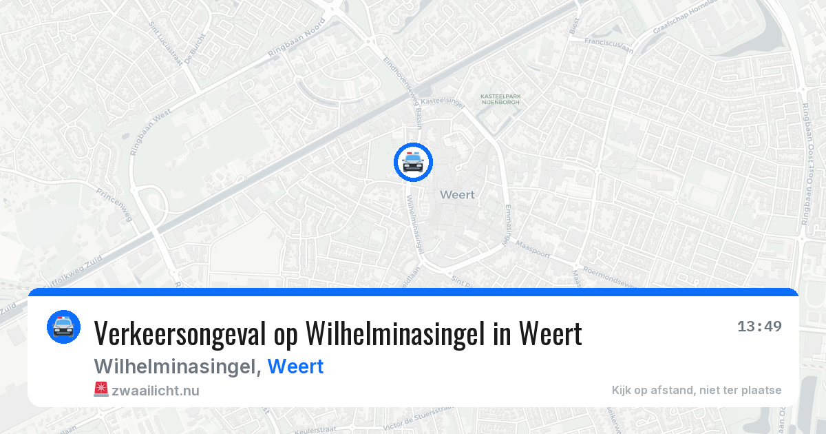 Verkeersongeval op Wilhelminasingel in Weert — 19 apr 2026