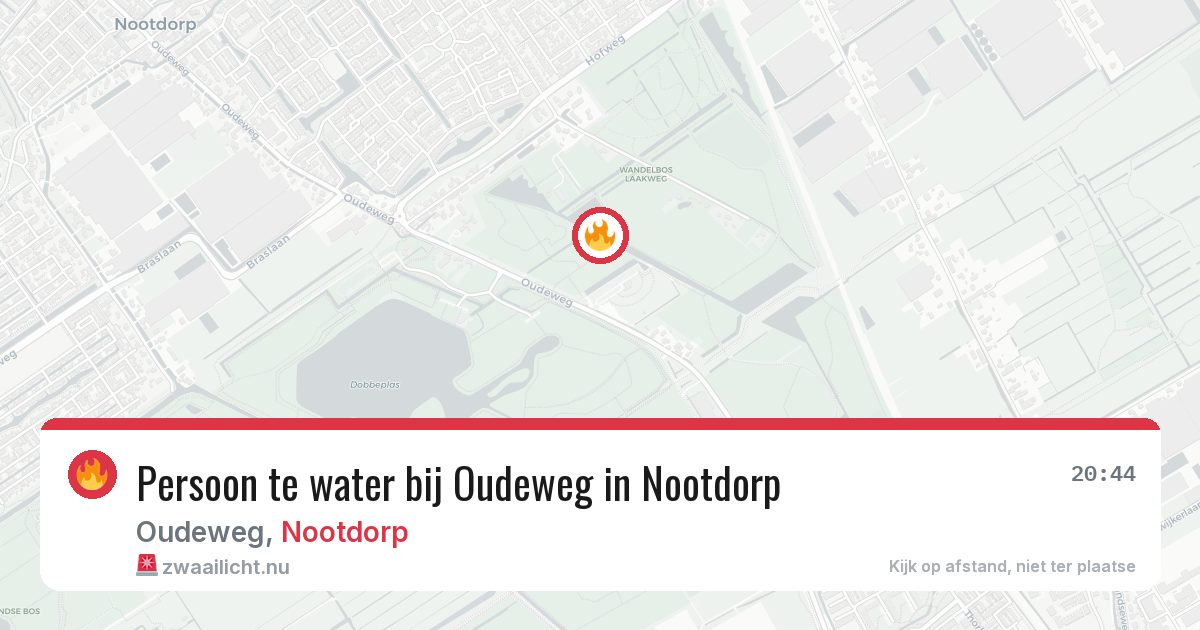 Persoon te water bij Oudeweg in Nootdorp — 10 jul 2026