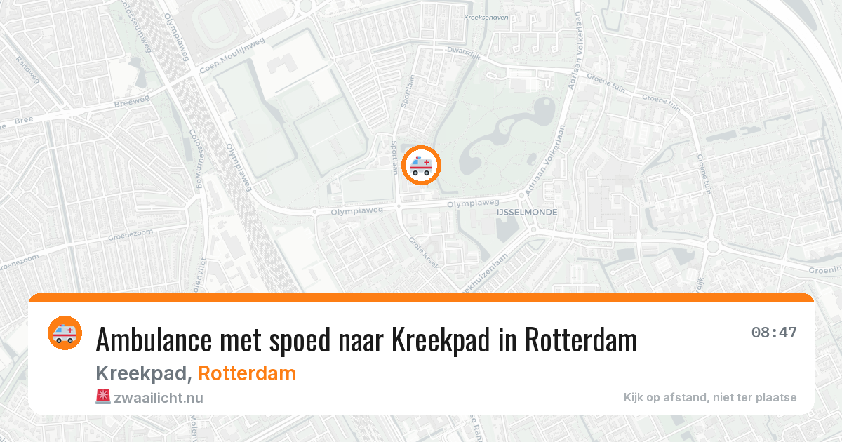 Ambulance met spoed naar Kreekpad in Rotterdam — 21 mrt 2026