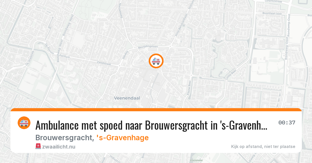 Ambulance met spoed naar Brouwersgracht in 's-Gravenhage — 20 feb 2026
