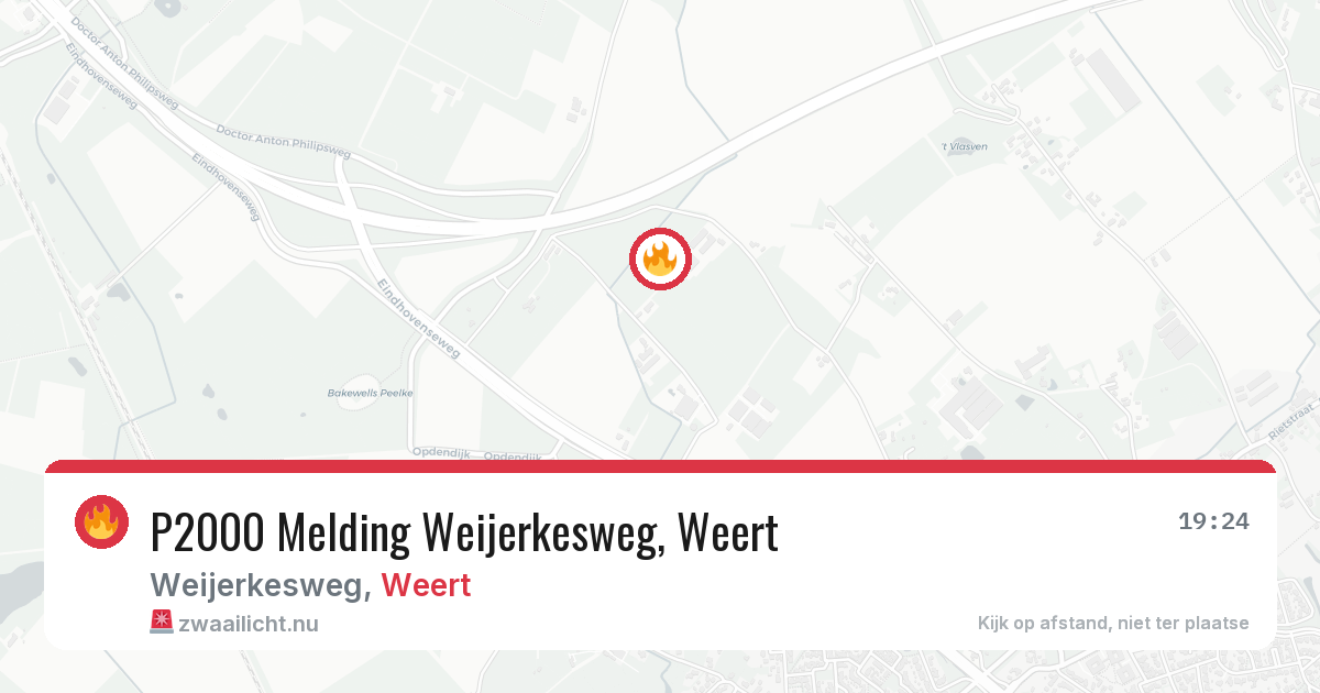 P2000 Melding Weijerkesweg, Weert — 10 jul 2026