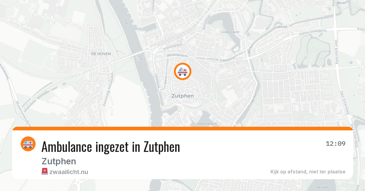 Ambulance ingezet in Zutphen — 20 jul 2026