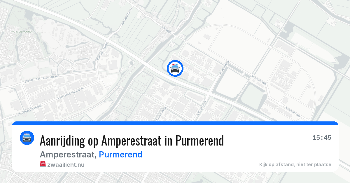 Aanrijding op Amperestraat in Purmerend — 13 jul 2026
