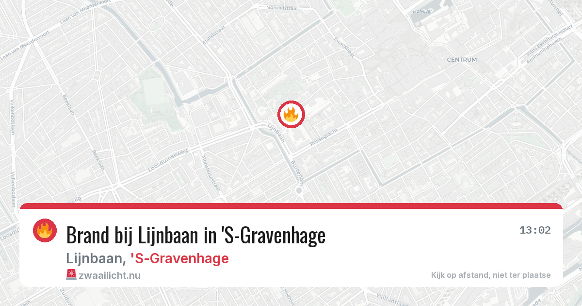 Brand bij Lijnbaan in 'S-Gravenhage — 16 jul 2026