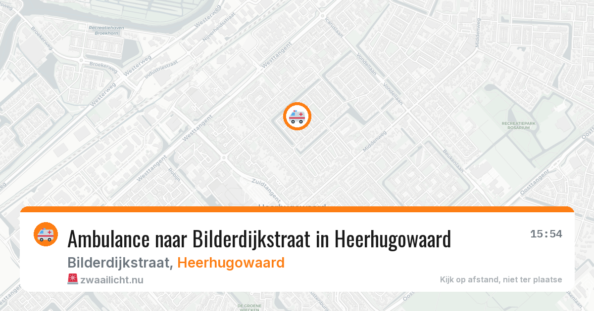 Ambulance naar Bilderdijkstraat in Heerhugowaard — 25 jul 2026