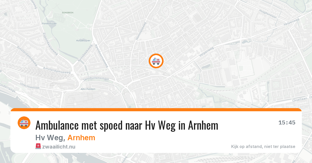 Ambulance met spoed naar Hv Weg in Arnhem — 26 mrt 2026