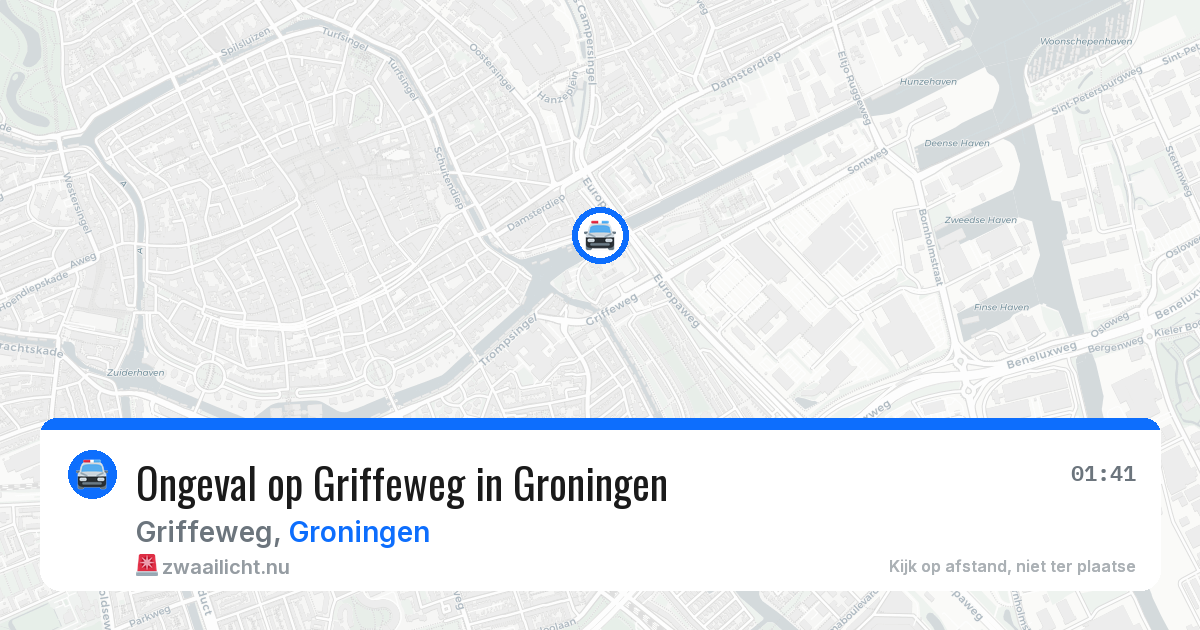 Ongeval op Griffeweg in Groningen — 21 jul 2026