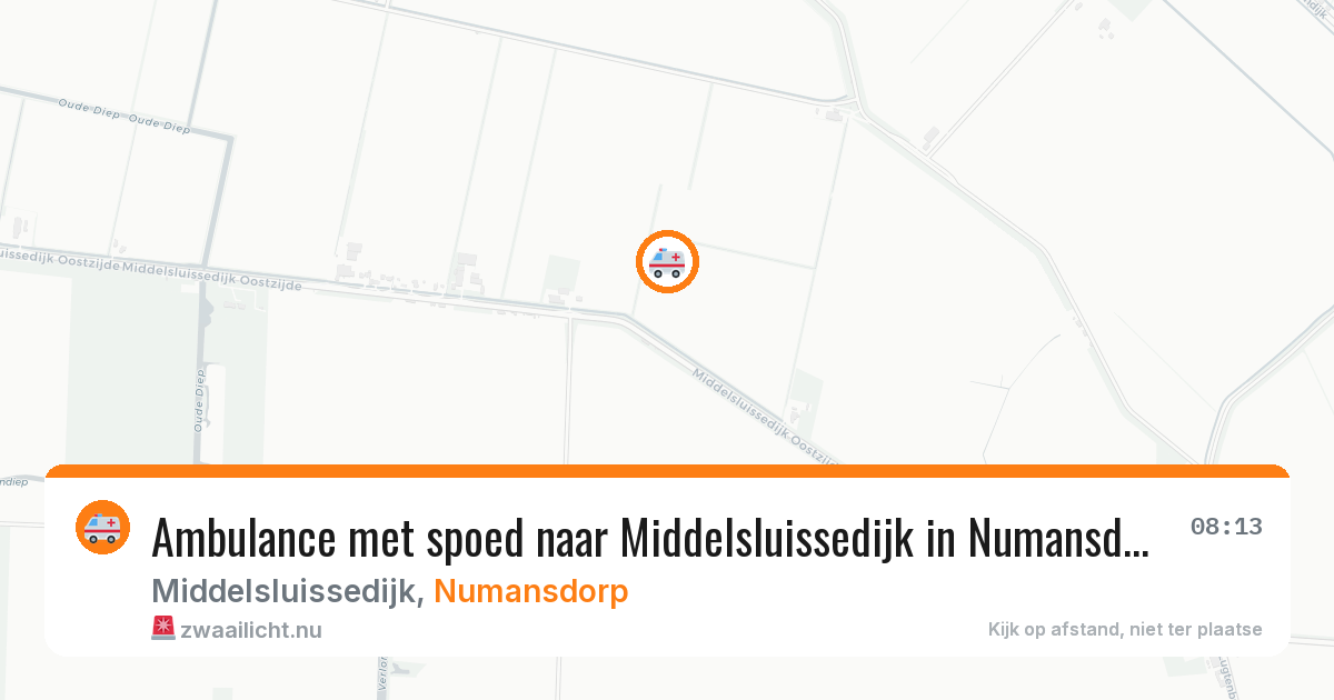 Ambulance met spoed naar Middelsluissedijk in Numansdorp — 11 jul 2026