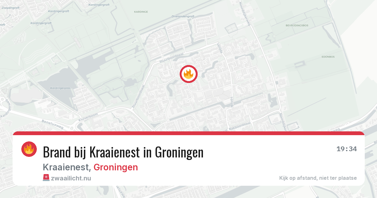 Brand bij Kraaienest in Groningen — 25 jul 2026