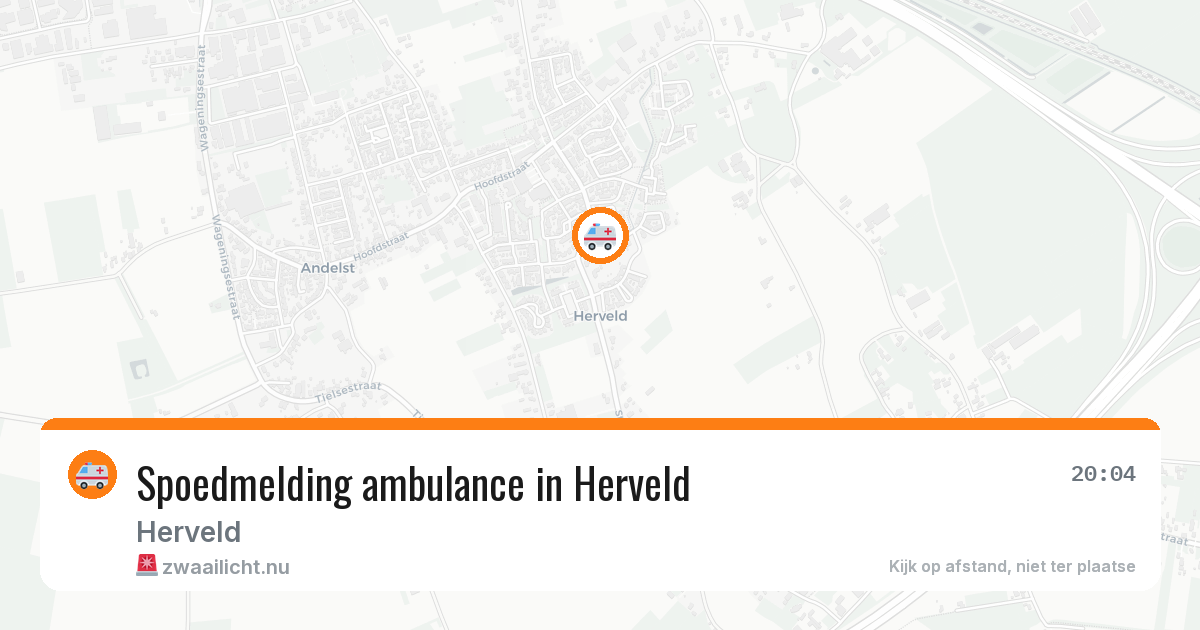 Spoedmelding ambulance in Herveld — 21 jul 2026