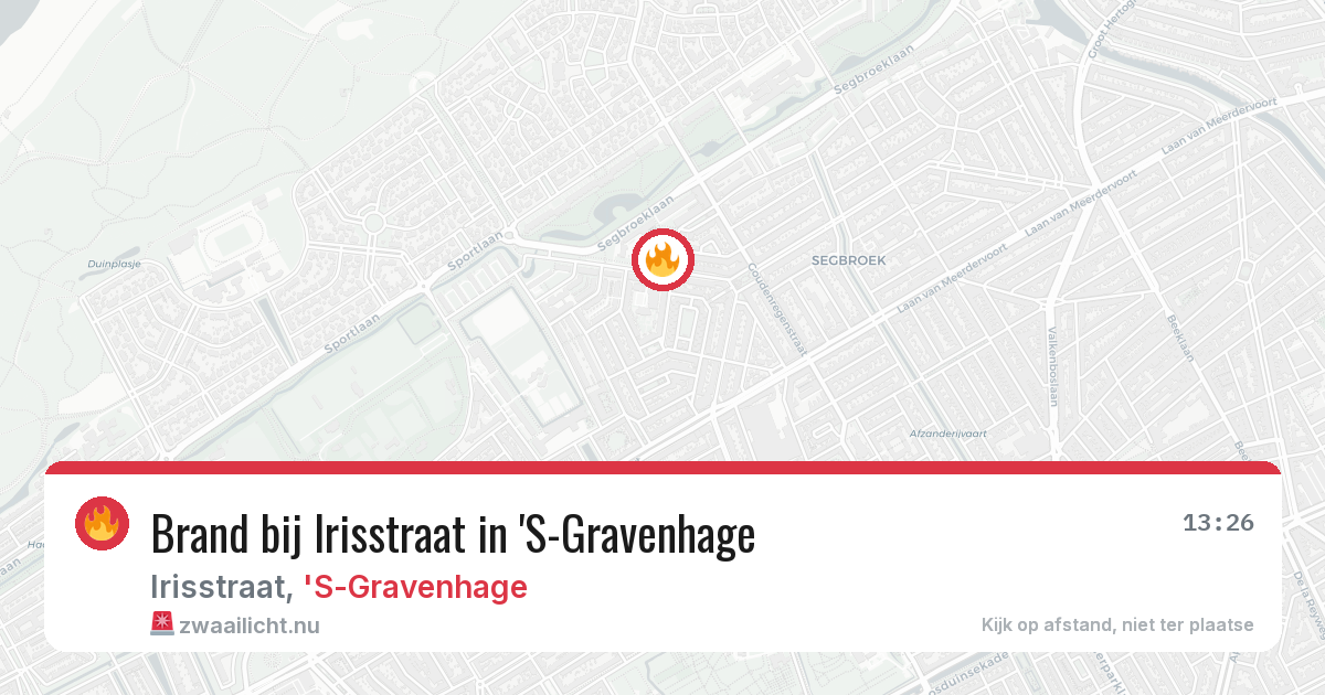 Brand bij Irisstraat in 'S-Gravenhage — 23 mei 2026