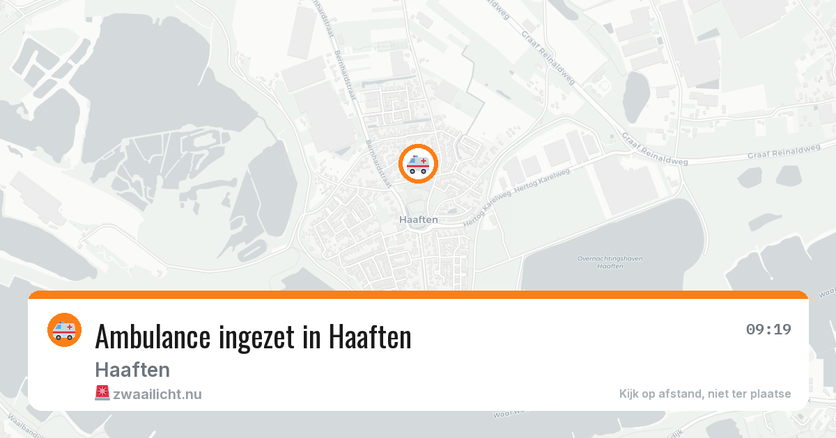 Ambulance ingezet in Haaften — 21 jul 2026