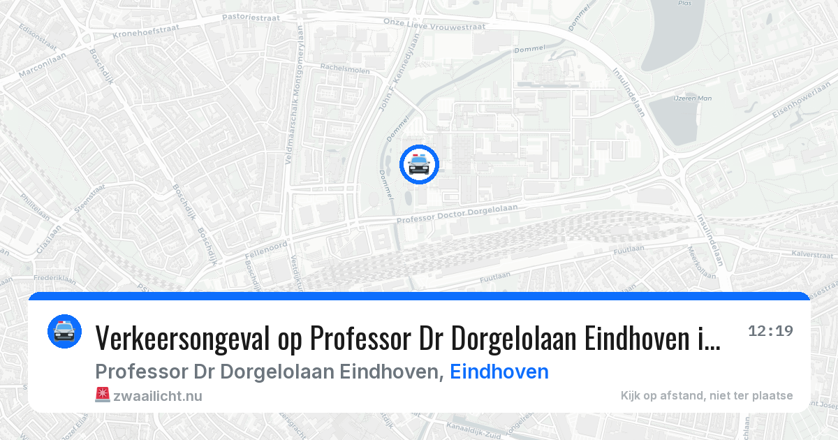 Verkeersongeval op Professor Dr Dorgelolaan Eindhoven in Eindhoven — 19 mrt 2026