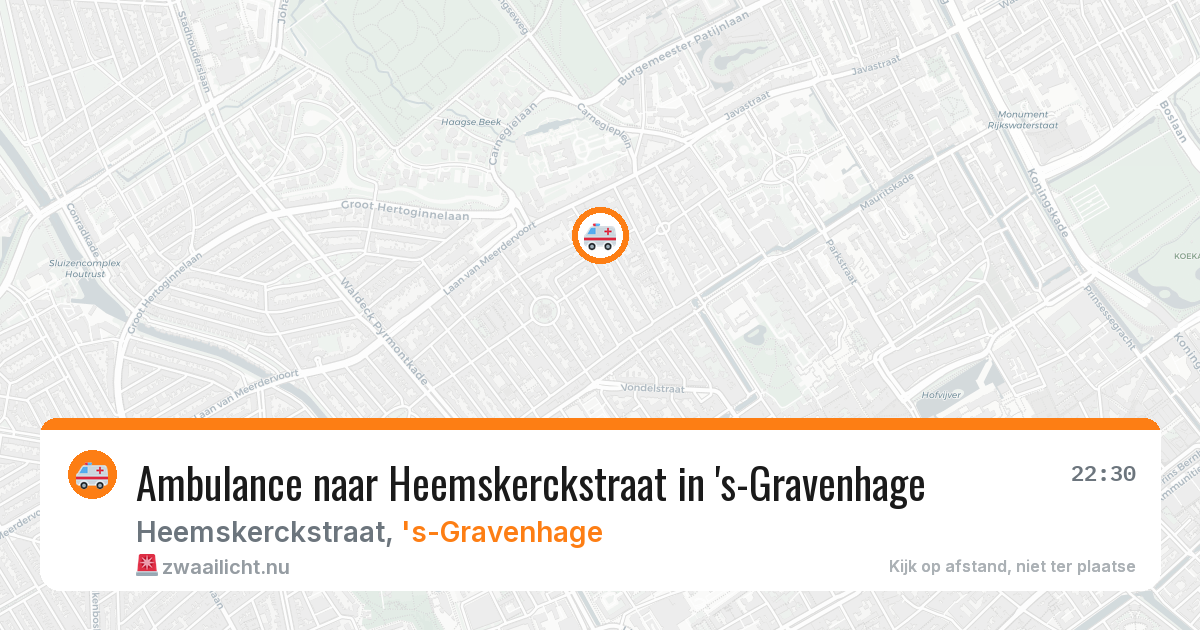 Ambulance naar Heemskerckstraat in 's-Gravenhage — 21 mei 2026