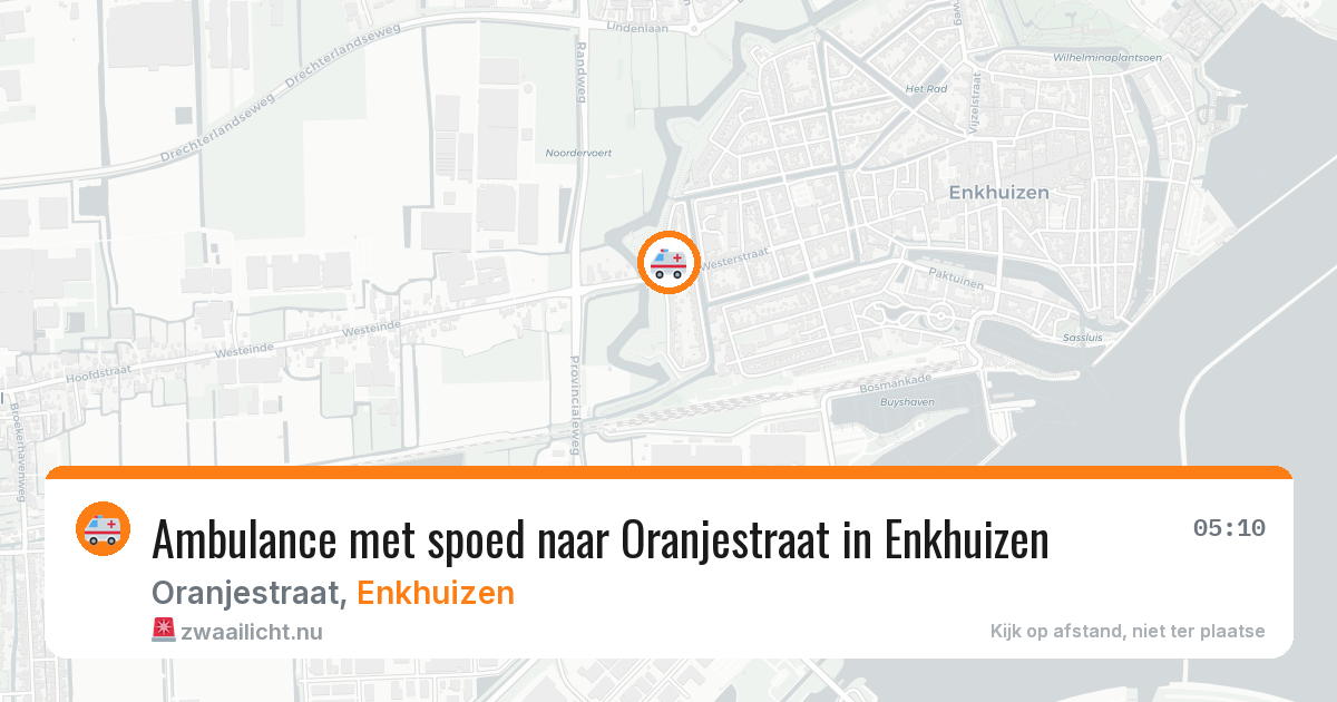 Ambulance met spoed naar Oranjestraat in Enkhuizen — 19 jan 2026