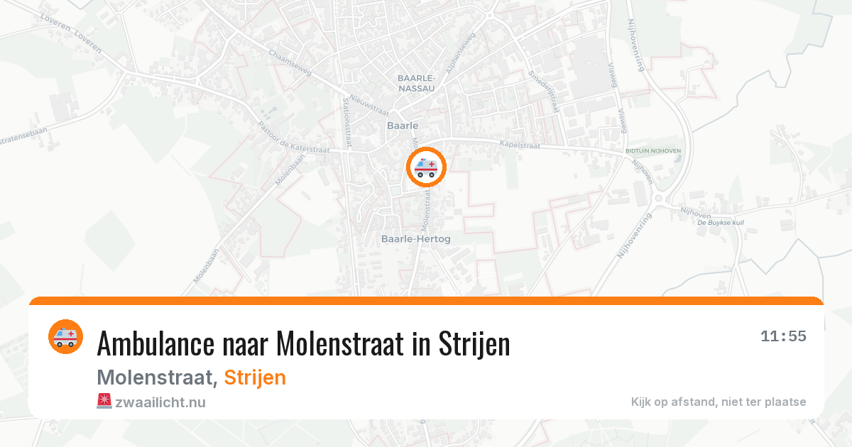 Ambulance naar Molenstraat in Strijen — 16 mrt 2026