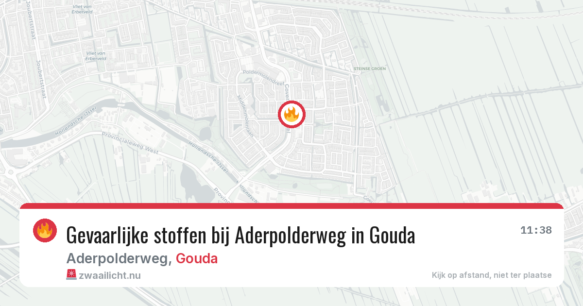 Gevaarlijke stoffen bij Aderpolderweg in Gouda — 2 mrt 2026