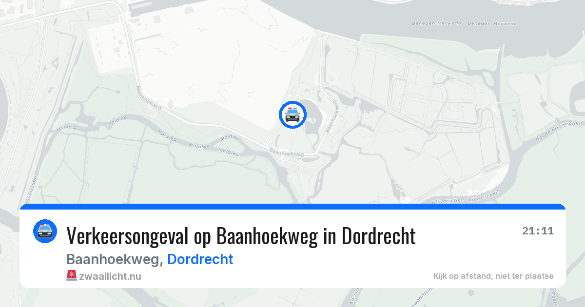 Verkeersongeval op Baanhoekweg in Dordrecht — 27 mrt 2026