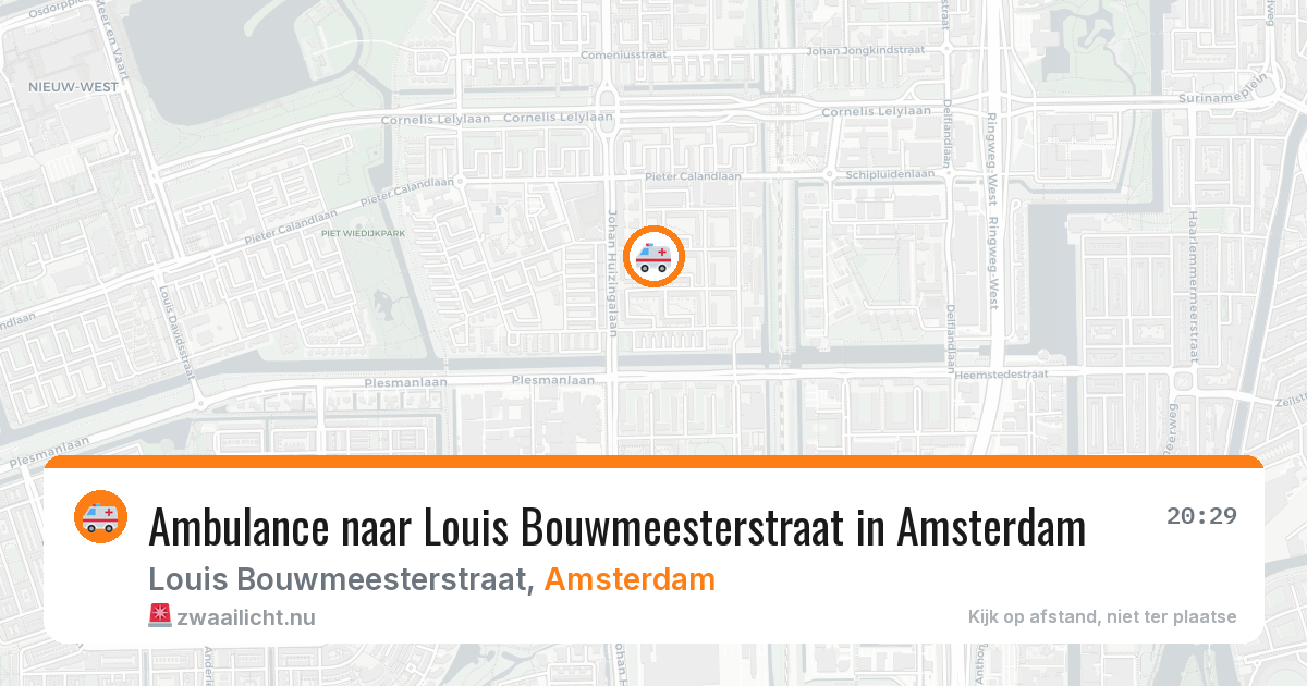 Ambulance naar Louis Bouwmeesterstraat in Amsterdam — 25 jul 2026