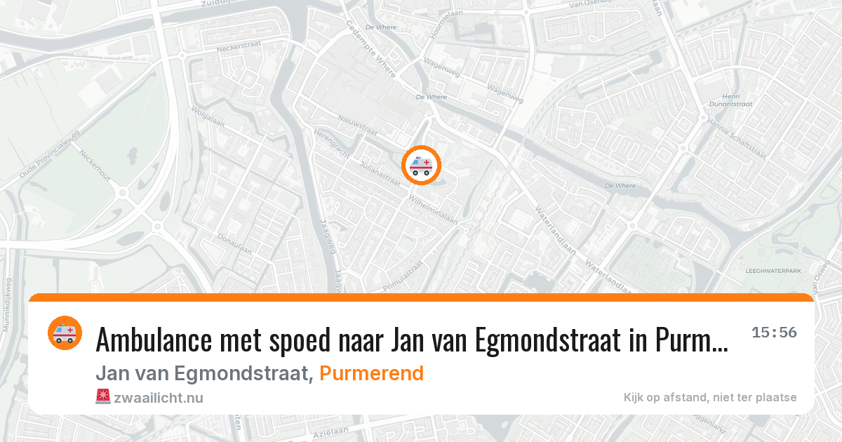 Ambulance met spoed naar Jan van Egmondstraat in Purmerend — 20 jan 2026