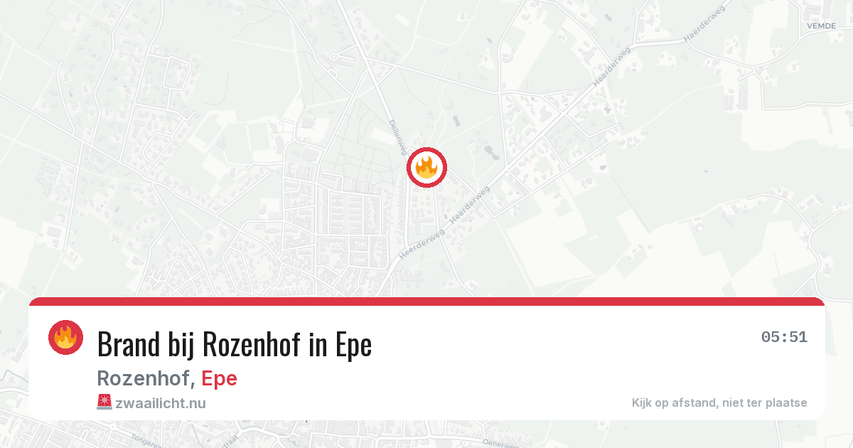 Brand bij Rozenhof in Epe — 22 mrt 2026