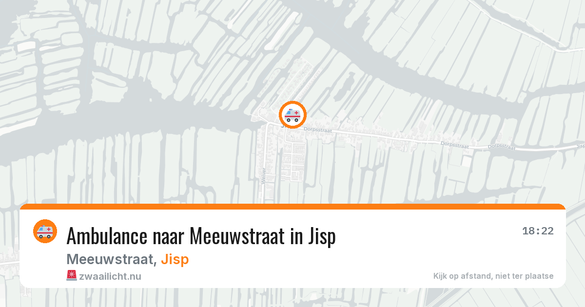 Ambulance naar Meeuwstraat in Jisp — 13 jul 2026