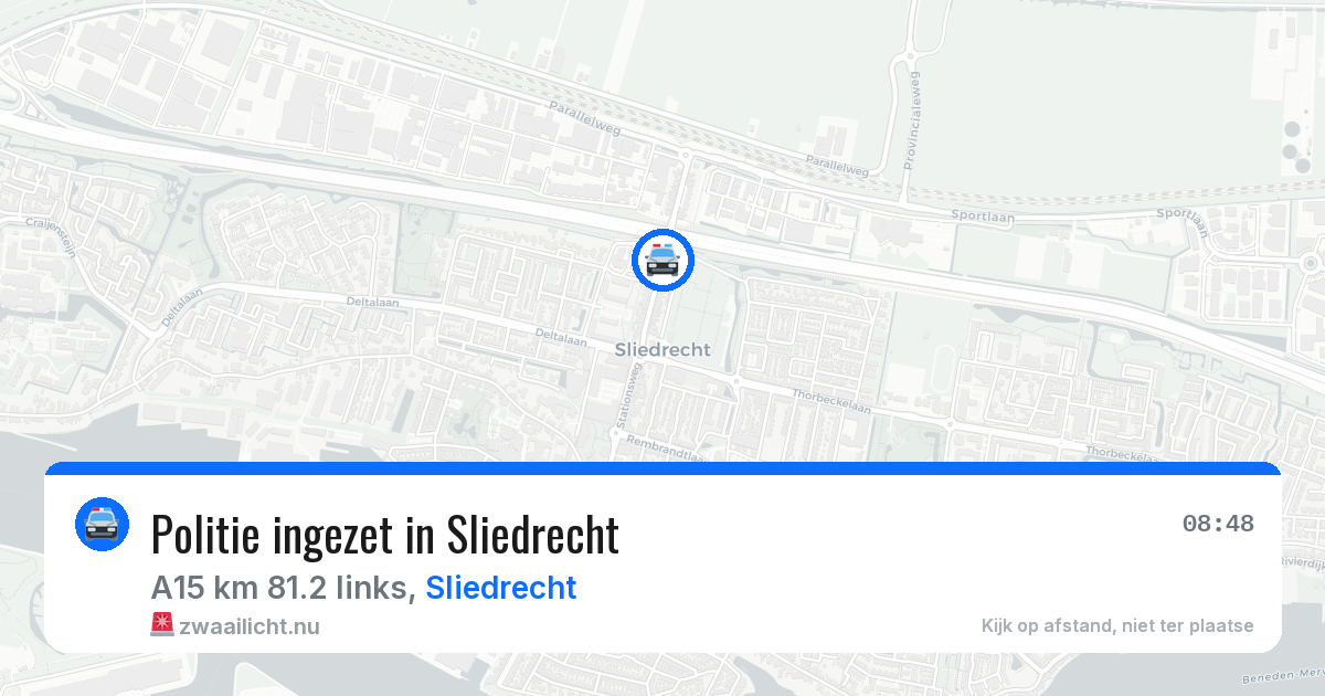 Politie ingezet in Sliedrecht — 2 apr 2026 | 🚨 Zwaailicht.nu