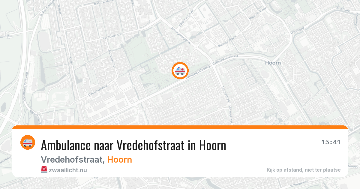 Ambulance naar Vredehofstraat in Hoorn — 27 mei 2026