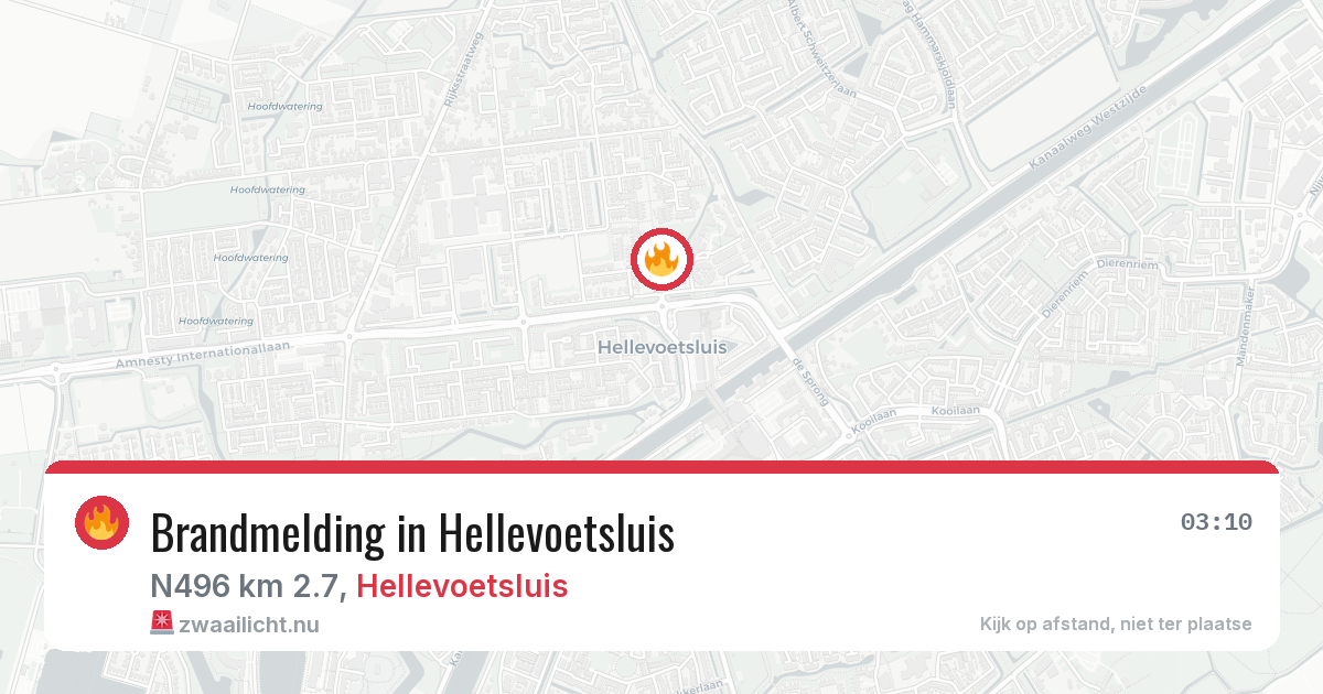 Brandmelding in Hellevoetsluis — 19 mrt 2026