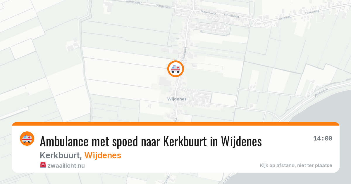 Ambulance met spoed naar Kerkbuurt in Wijdenes — 25 mei 2026