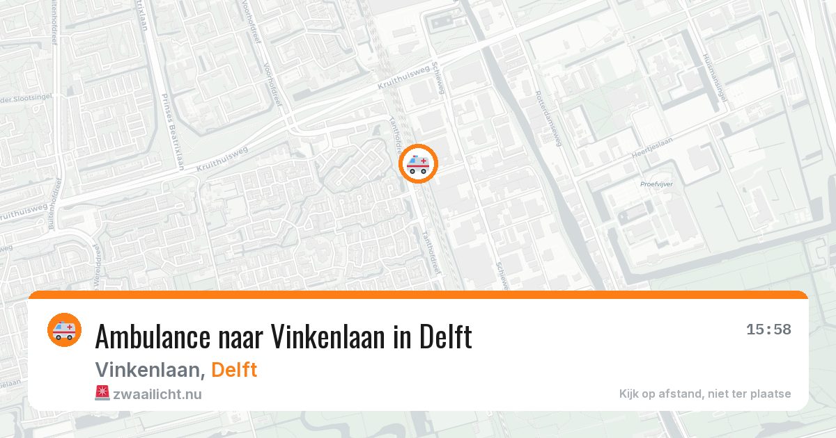Ambulance naar Vinkenlaan in Delft — 16 jul 2026