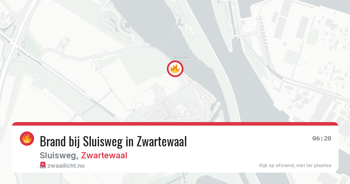 Brand bij Sluisweg in Zwartewaal — 13 apr 2026