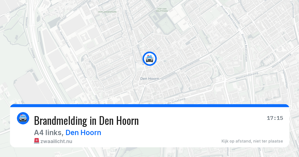 Brandmelding in Den Hoorn — 13 jul 2026