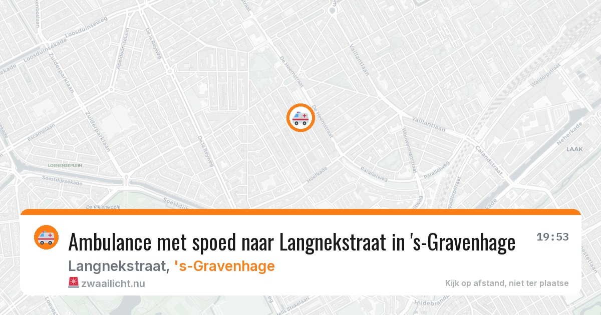 Ambulance met spoed naar Langnekstraat in 's-Gravenhage — 3 apr 2026