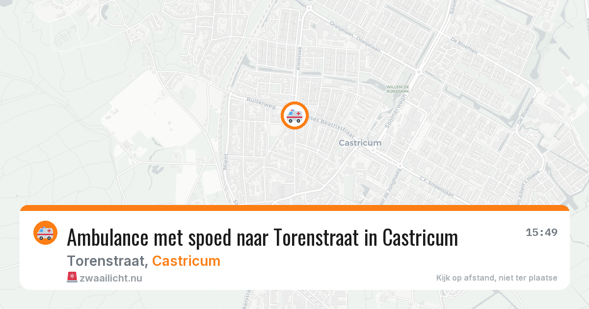Ambulance met spoed naar Torenstraat in Castricum — 11 jul 2026