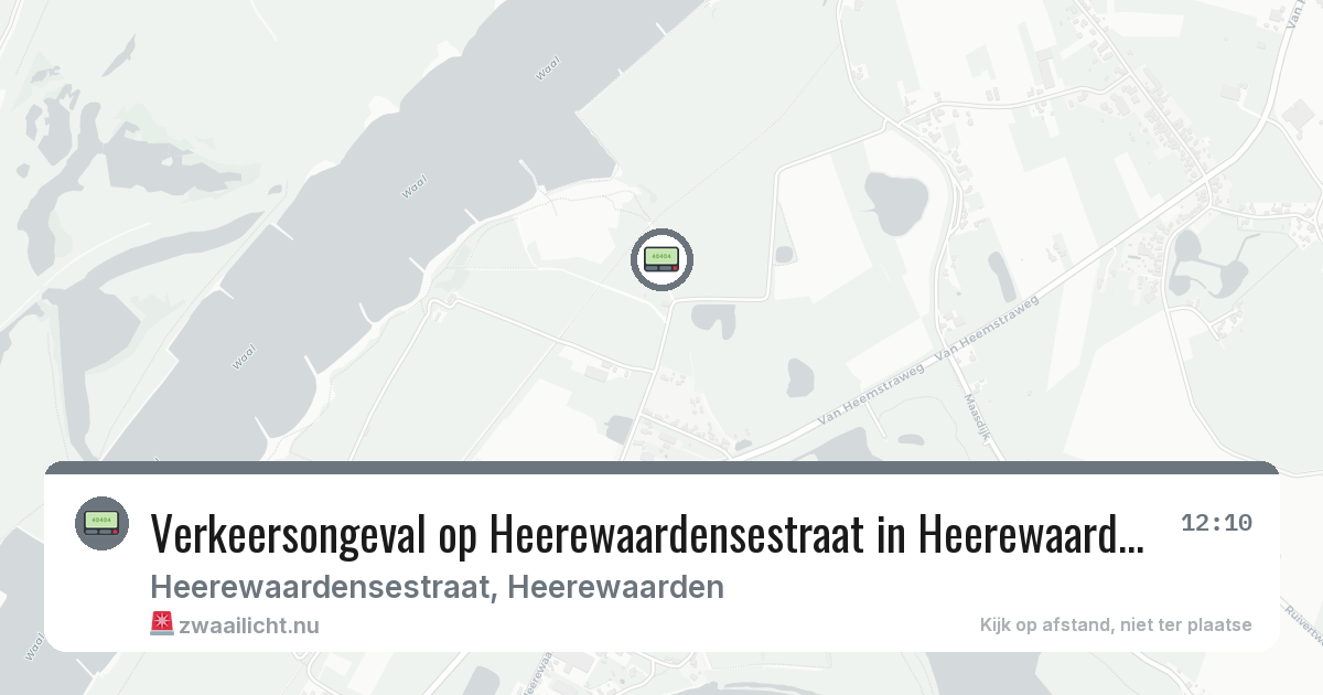 Verkeersongeval op Heerewaardensestraat in Heerewaarden — 24 mrt 2026