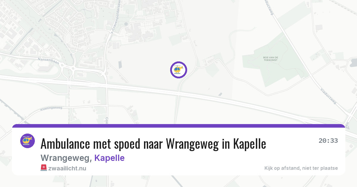 Ambulance met spoed naar Wrangeweg in Kapelle — 5 mei 2026