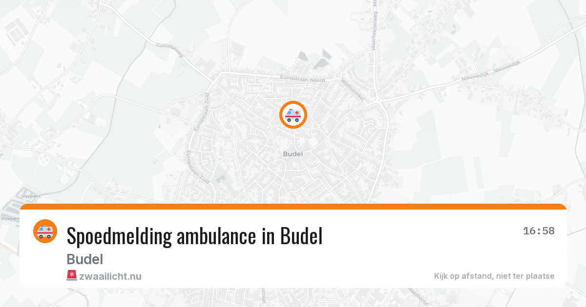 Spoedmelding ambulance in Budel — 17 mrt 2026