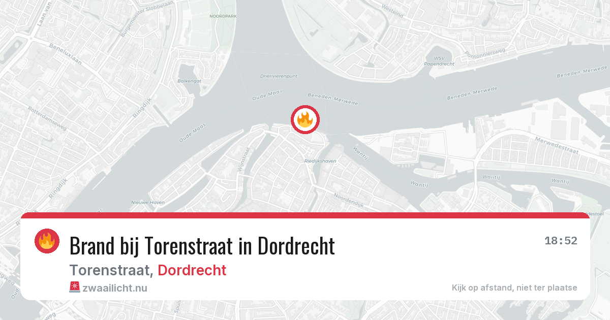 Brand bij Torenstraat in Dordrecht — 11 mei 2026