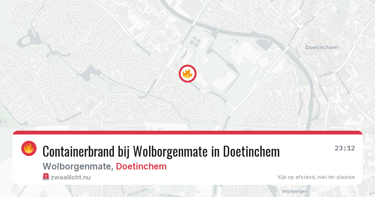 Containerbrand bij Wolborgenmate in Doetinchem — 21 mrt 2026