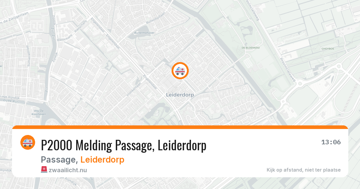 P2000 Melding Passage, Leiderdorp — 11 jul 2026