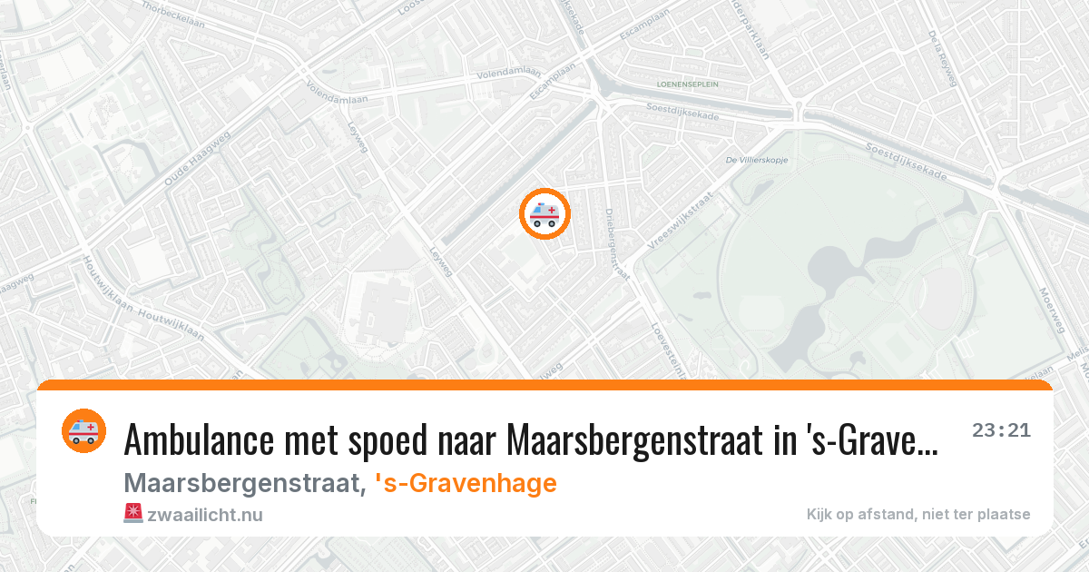 Ambulance met spoed naar Maarsbergenstraat in 's-Gravenhage — 2 mei 2026