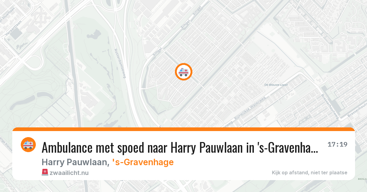 Ambulance met spoed naar Harry Pauwlaan in 's-Gravenhage — 18 jul 2026