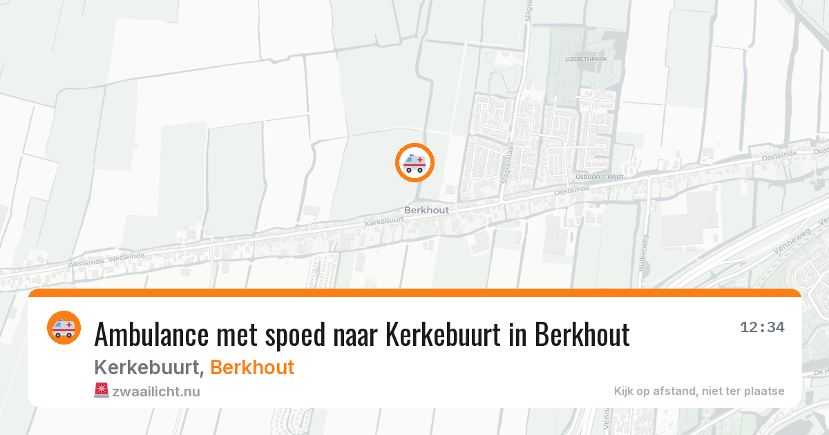 Ambulance met spoed naar Kerkebuurt in Berkhout — 8 apr 2026
